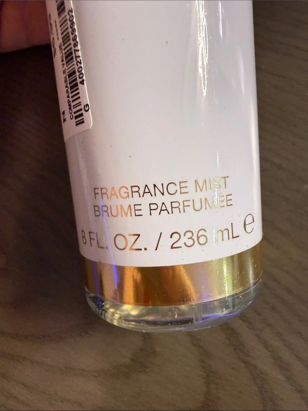 Vince Camuto White & Gold Body Wash Spray with Red Seal